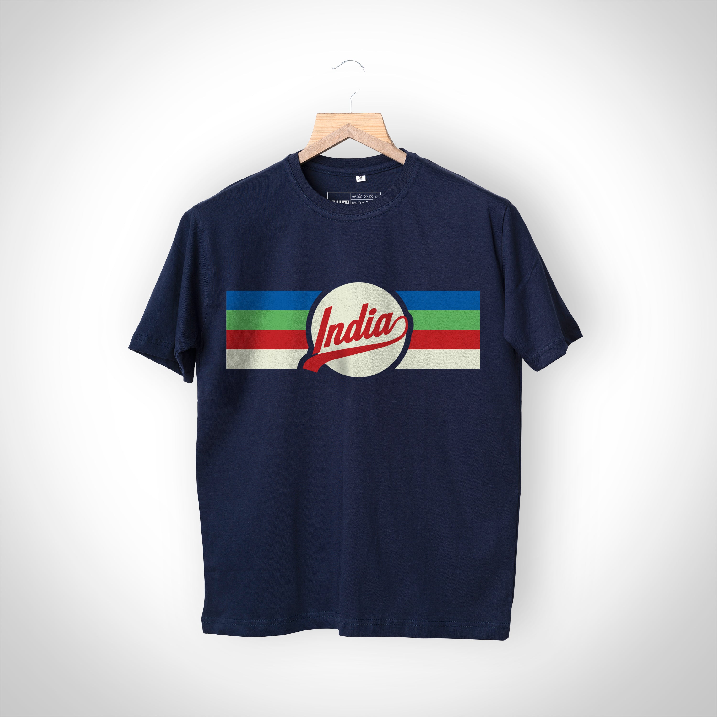 Navy Blue India Retro T-Shirt - Unisex