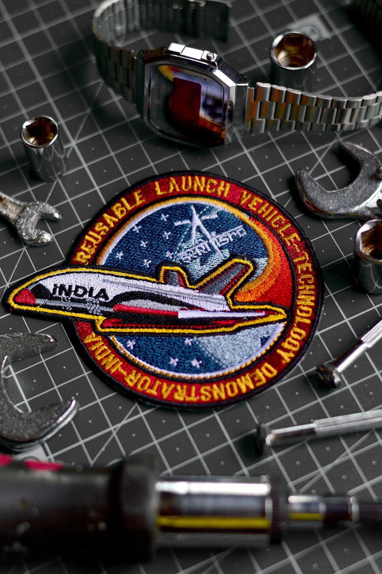 ISRO Launch Vehicle Demonstrator Iron On Badge