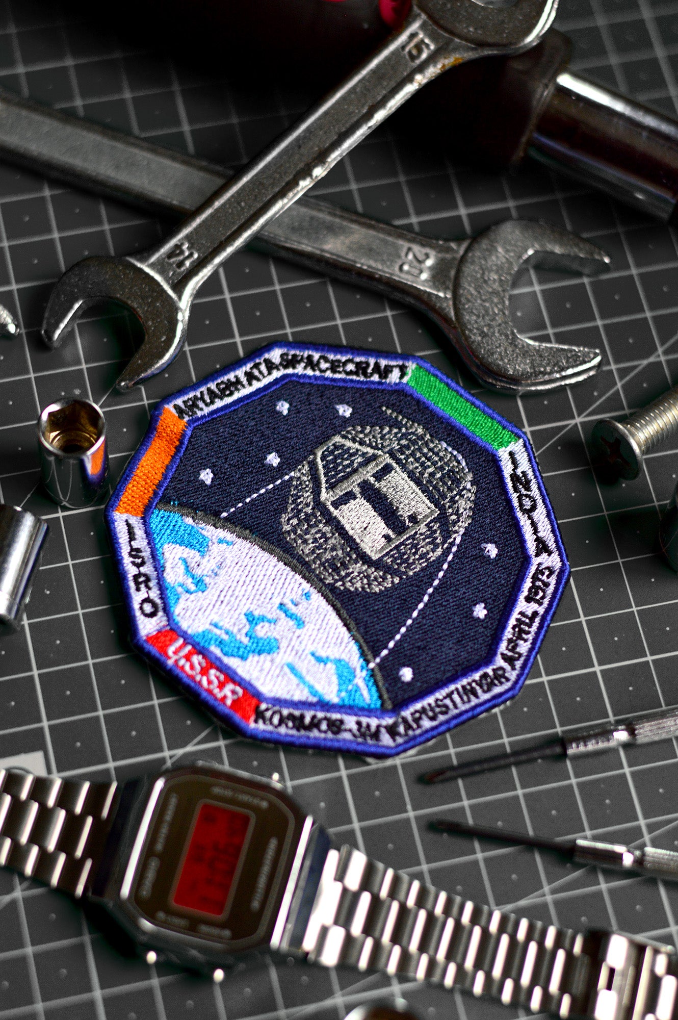 ISRO Aryabhatta Space Craft Iron On Badge