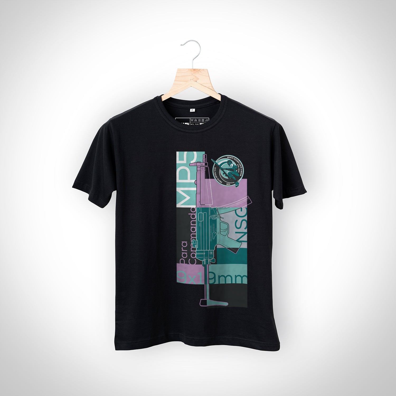 Black MP5 Infantry T-Shirt