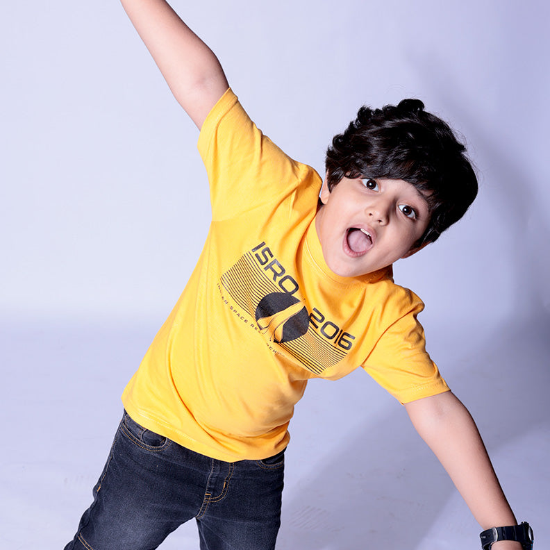 ISRO Yellow RLV-TD Boys T-Shirt