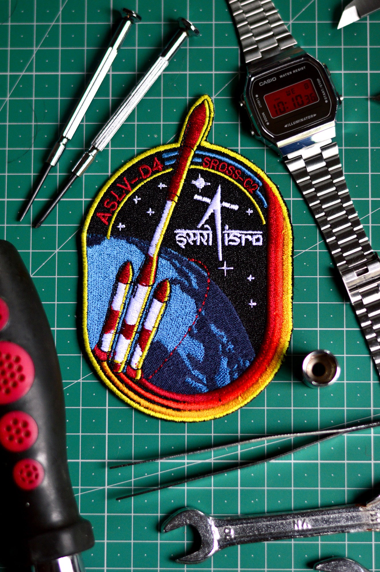 ISRO ASLV D4 Iron On Badge