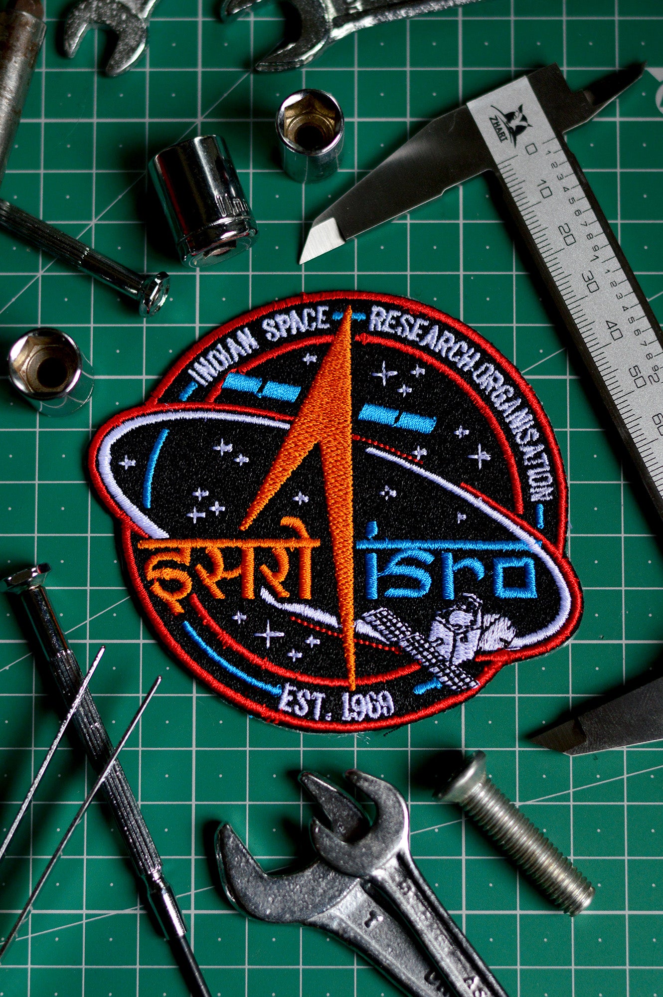 ISRO Classic 1969 Round Iron On Badge