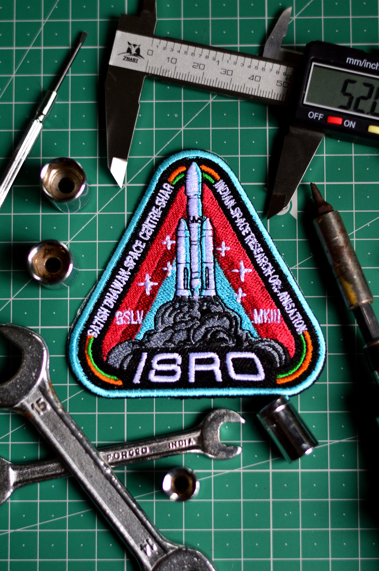 ISRO GSLV MK III Iron On Badge