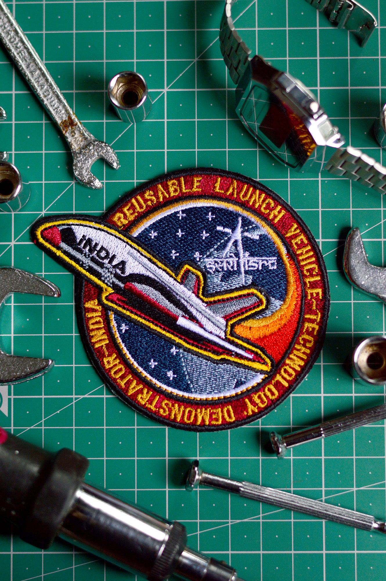 ISRO Launch Vehicle Demonstrator Iron On Badge