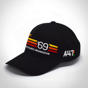 ISRO 1969 Black Cap with Embroidered Design