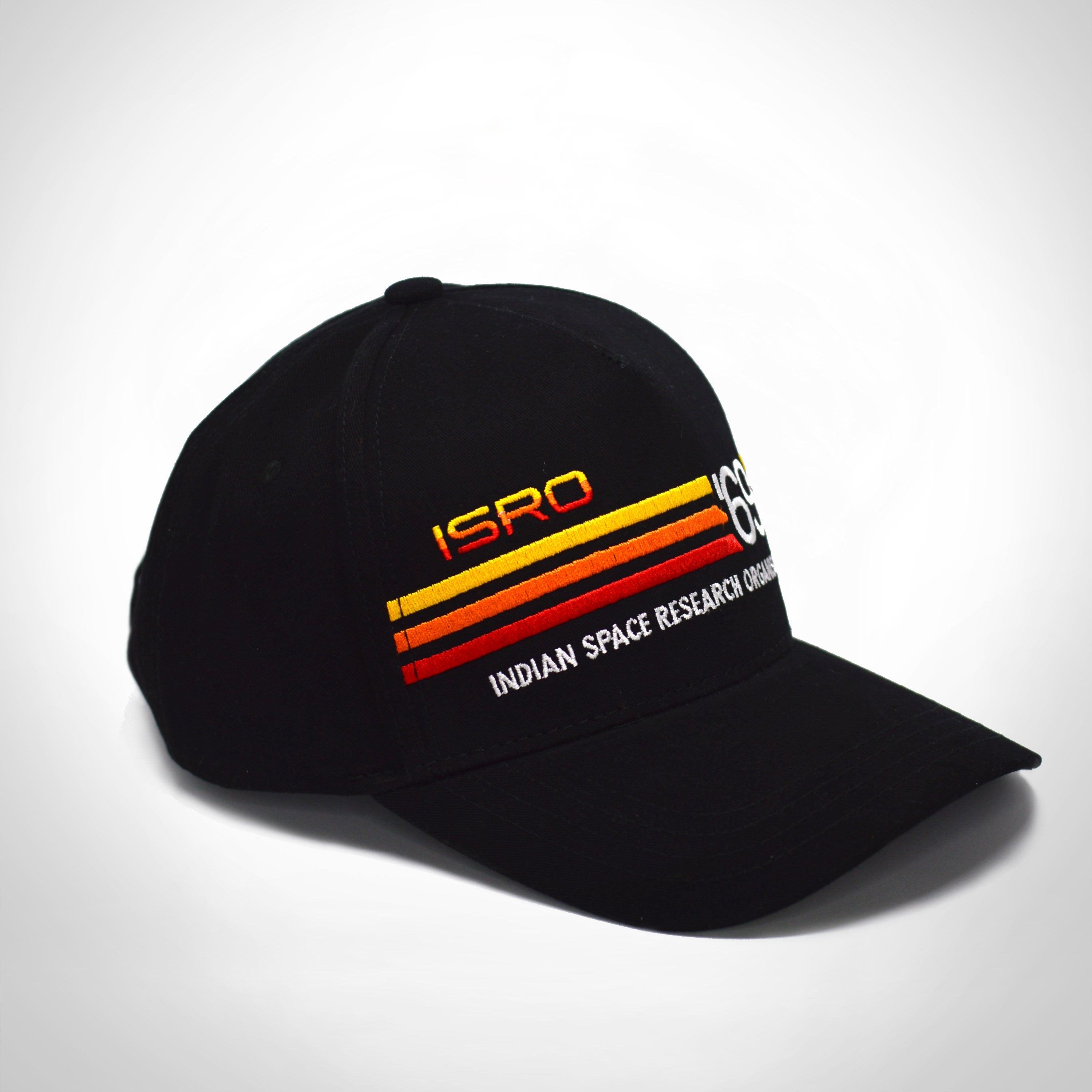 ISRO 1969 Black Cap with Embroidered Design