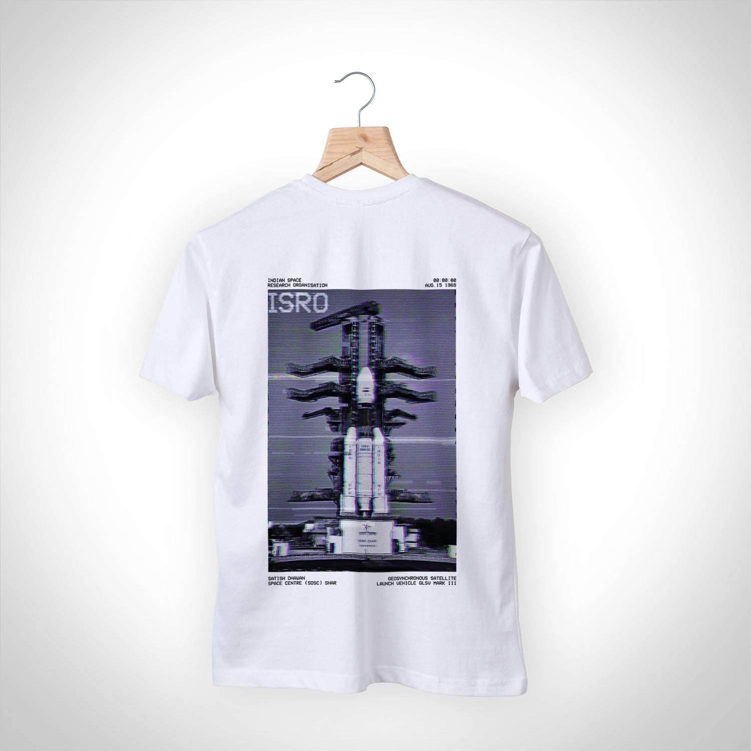 ISRO White Satish Dhawan Space Centre T-Shirt