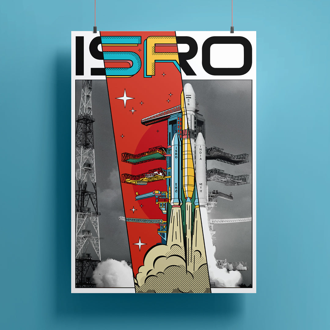 ‘ISRO GSLV MKIII’ Photo Pop Art Poster
