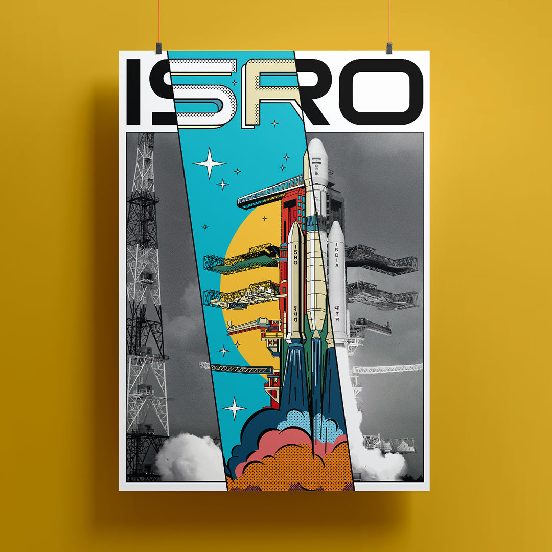 ‘ISRO GSLV MKIII’ Photo Pop Art Poster