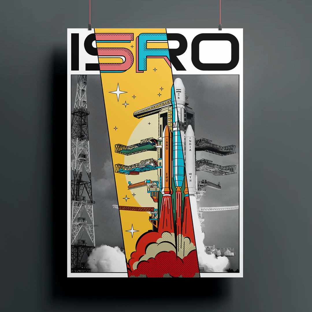 ‘ISRO GSLV MKIII’ Photo Pop Art Poster