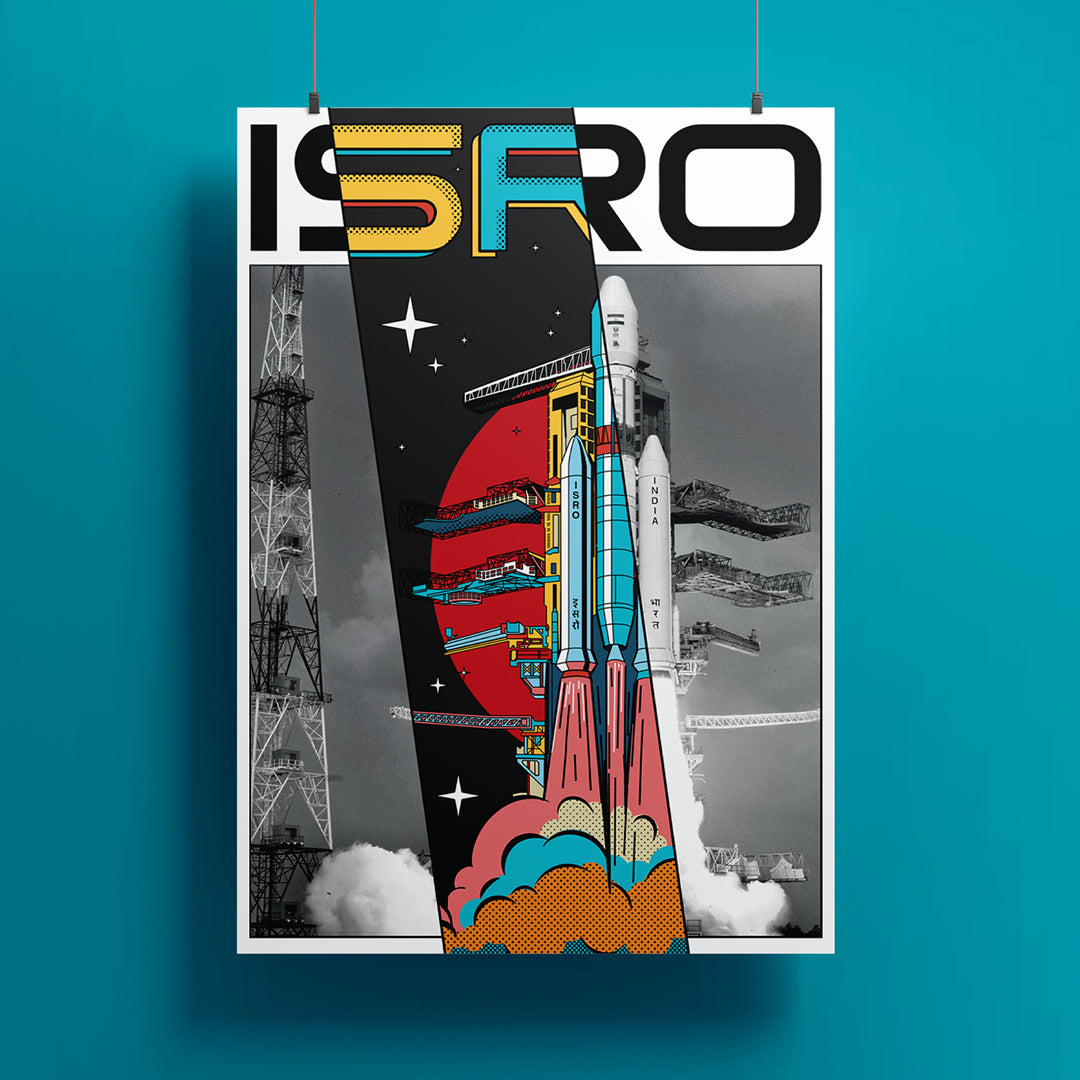 ‘ISRO GSLV MKIII’ Photo Pop Art Poster