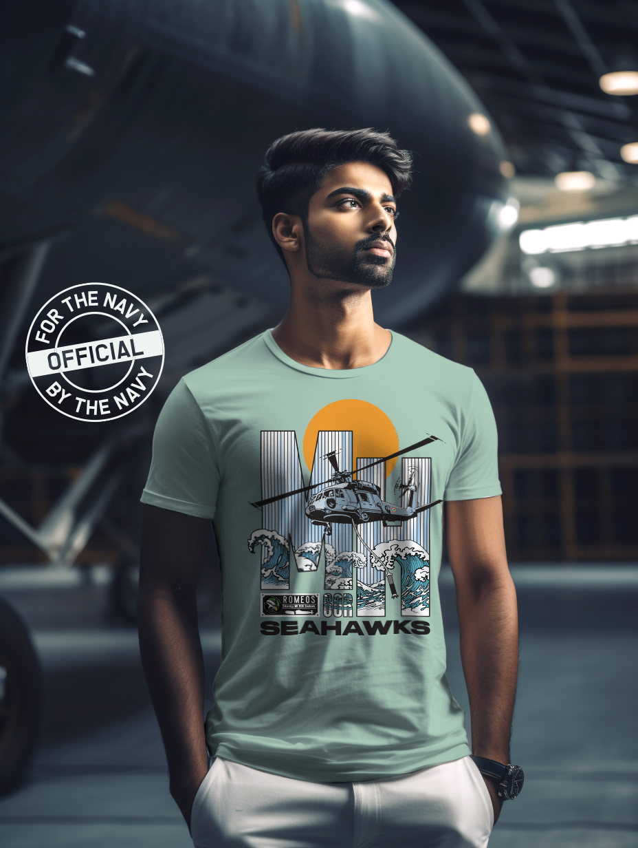 Official Indian Navy Seahawks Squadron Sikorsky MH60R T-shirt