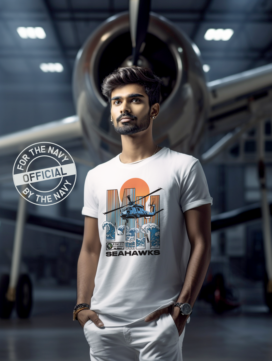 Official Indian Navy Seahawks Squadron Sikorsky MH60R T-shirt