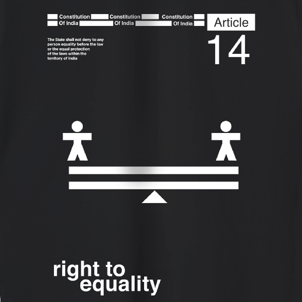 Constitution of India 'The Equals' Oversized Women's Shirt