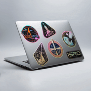 Reusable ISRO Holographic Stickers - 3 (Pack of 6)