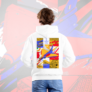 The Classic Tejas White Unisex Hoodie (Without Zip)