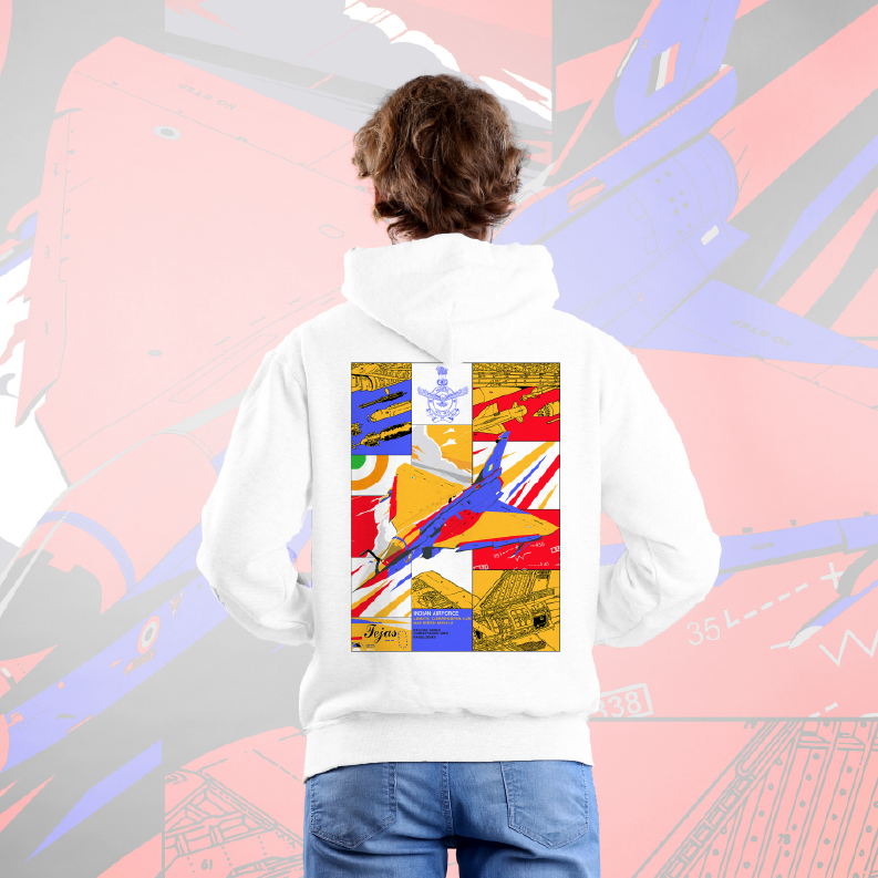 The Classic Tejas White Unisex Hoodie (Without Zip)